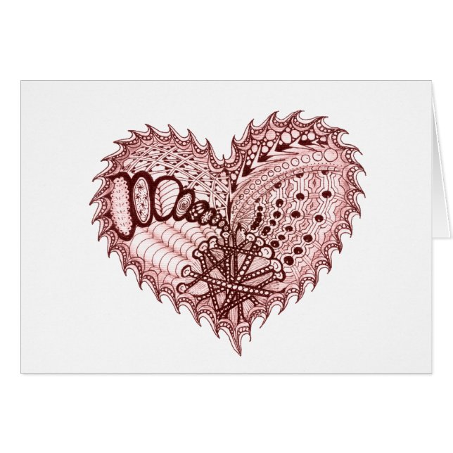 Red Heart Fire Doodle (Vorderseite (Horizontal))