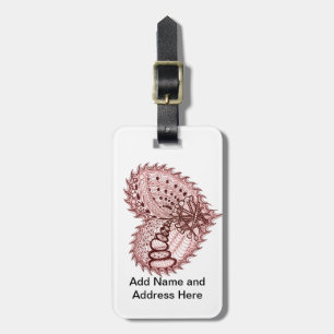 Red Heart Fire Doodle Gepäckanhänger