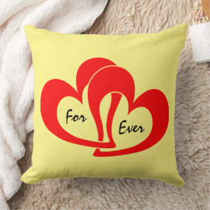Red Heart Forever Custom Valentinstag Kissen