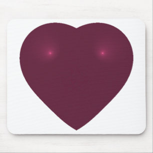 Red Heart Fraktal Mousepad