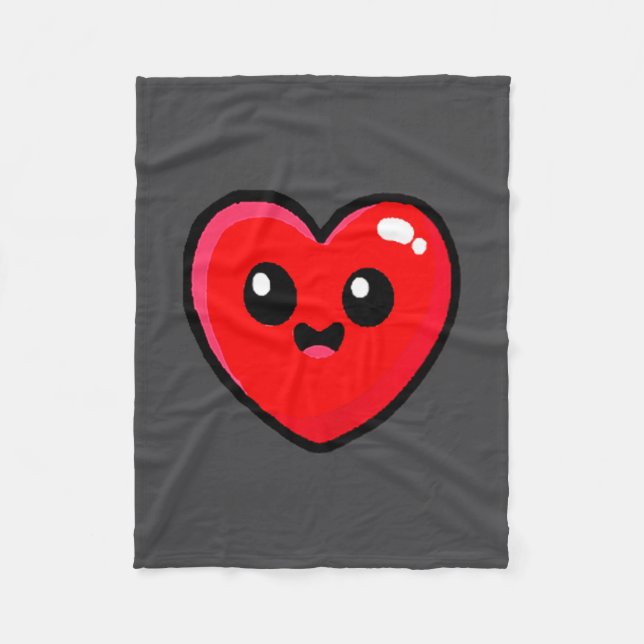 Red Heart Funny Cute Design For Men Women Husband  Fleecedecke (Vorderseite)