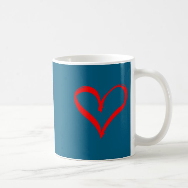 Red Heart Funny Cute Design For Men Women Husband  Kaffeetasse (Rechts)
