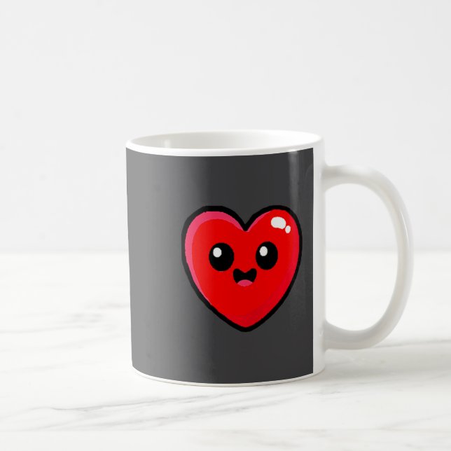 Red Heart Funny Cute Design For Men Women Husband  Kaffeetasse (Rechts)