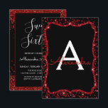 Red Heart Glitzern Sparkle 16 . Geburtstag Geburts Einladung<br><div class="desc">Red Hearts Monogram Name und Initial Confetti Sparkle Glitzer 16 . Geburtstag Geburtstagsparty Einladung. Diese Sweet 16 Einladung ist perfekt für die Red Confetti Sparkle Glitzer Sweet 16 Geburtstagsparty,  die mit Red Hearts zum Valentinstag feiern möchte.</div>