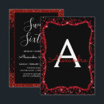 Red Heart Glitzern Sparkle 16 . Geburtstag Geburts Einladung<br><div class="desc">Red Hearts Monogram Name und Initial Confetti Sparkle Glitzer 16 . Geburtstag Geburtstagsparty Einladung. Diese Sweet 16 Einladung ist perfekt für die Red Confetti Sparkle Glitzer Sweet 16 Geburtstagsparty,  die mit Red Hearts zum Valentinstag feiern möchte.</div>