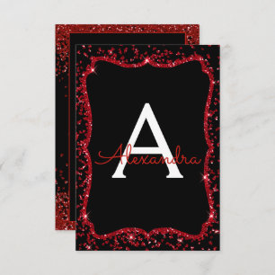 Red Heart Glitzern Sparkle 16 . Geburtstag Geburts Einladung