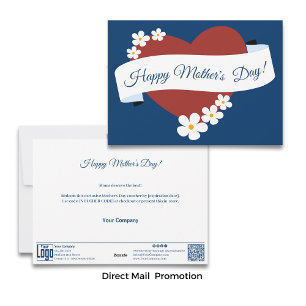 Red Heart Happy Mother's Day Banner Gutschein Feiertagskarte