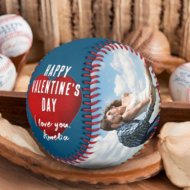 Red Heart Happy Valentine's Day 2 Foto Boyfriend Baseball (Von Creator hochgeladen)