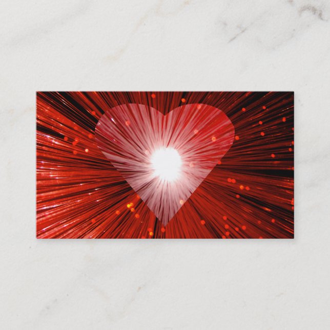 Red Heart 'heart' Visitenkarte rot (Vorderseite)