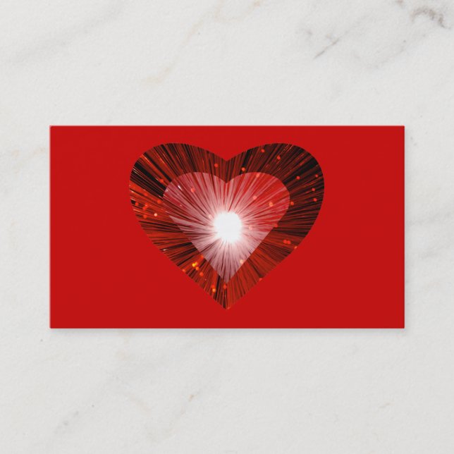 Red Heart 'heart' Visitenkarte rot (Vorderseite)