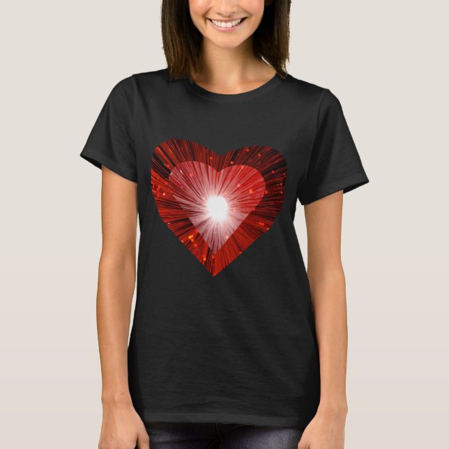 Red Heart 'heart' Women's T - Shirt Schwarz (Vorderseite)