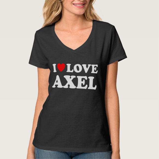 Red Heart I Liebe Axel T-Shirt (Vorderseite)
