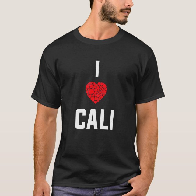Red Heart I Liebe Cali T-Shirt (Vorderseite)