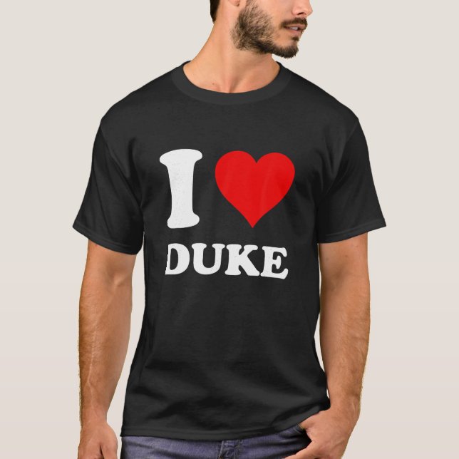 Red Heart I Liebe Duke T Shirt (Vorderseite)