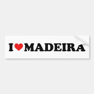 Red Heart I Liebe Madeira Car Autoaufkleber