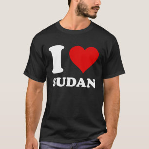 Red Heart I Liebe Sudan T-Shirt