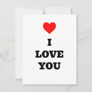 Red heart I Liebe you Valentine's Day Card Feiertagskarte