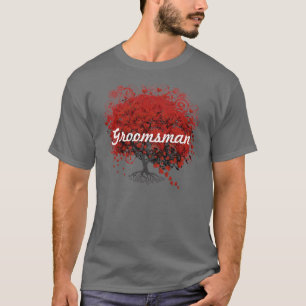 Red Heart Leaf Tree T-Shirt