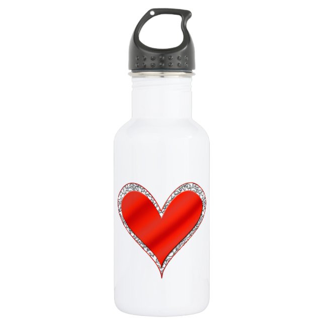 Red Heart Liberty Edelstahlflasche (Vorderseite)