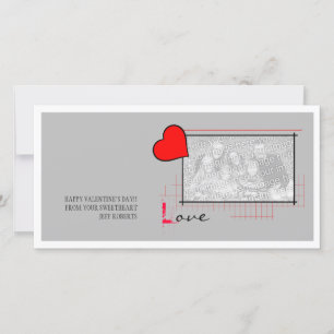 Red Heart Liebe Feiertagskarte