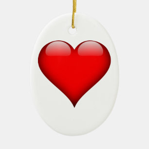 Red Heart Liebe Keramikornament