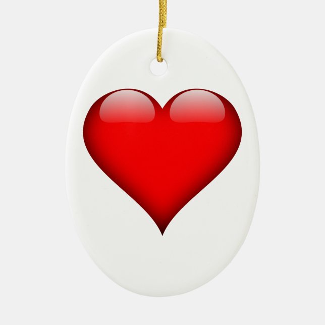 Red Heart Liebe Keramikornament (Vorne)