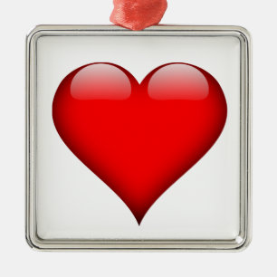 Red Heart Liebe Ornament Aus Metall