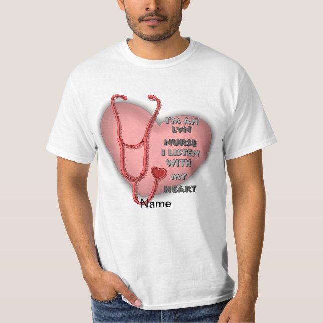 Red Heart LVN Nurse T-Shirt (Vorderseite)