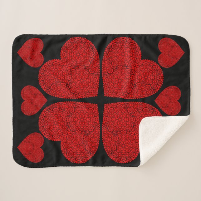 Red Heart Mandala Sherpadecke (Vorderseite (Horizontal))