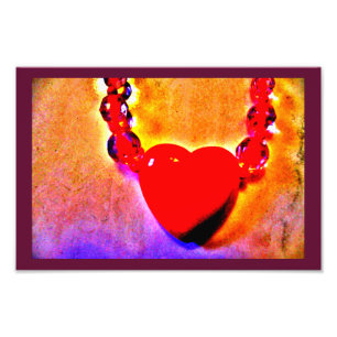 Red Heart Necklace Fotodruck