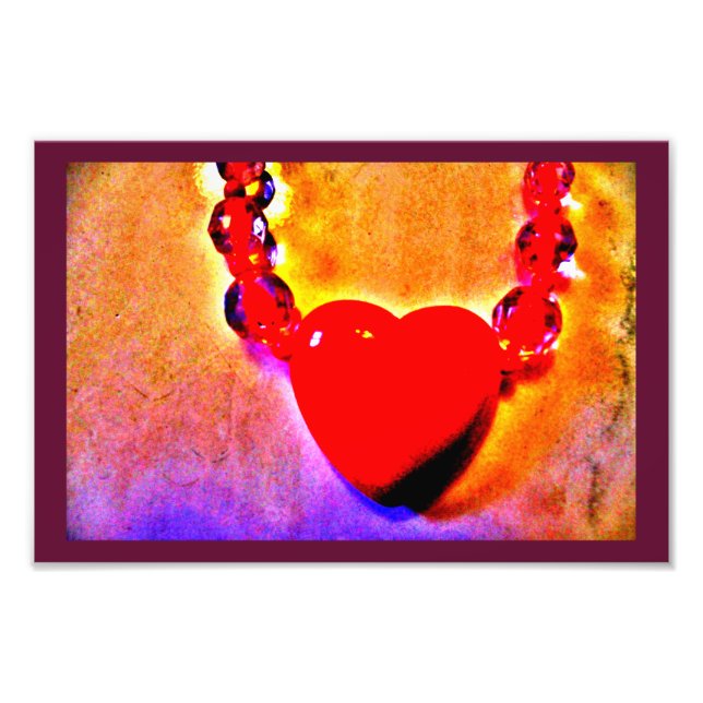 Red Heart Necklace Fotodruck (Vorne)