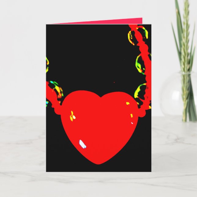 Red Heart Necklace Karte (Vorderseite)