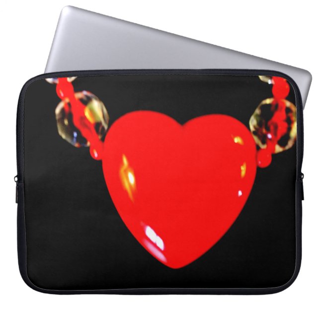 Red Heart Necklace Laptopschutzhülle (Vorderseite)