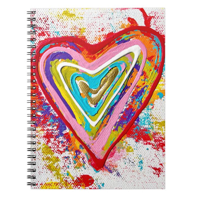 Red Heart Notebook Notizblock (Vorderseite)