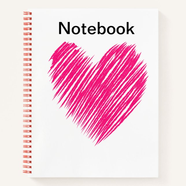 Red Heart Notebook Notizbuch (Vorderseite)