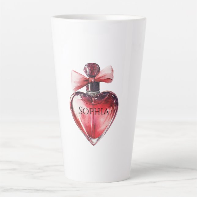 Red Heart Parfüm Flasche Milchtasse (Vorderseite)