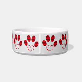 Red Heart Paw Napf