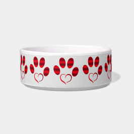 Red Heart Paw Napf