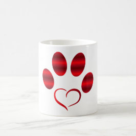 Red Heart Paw Tasse
