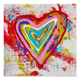 Red Heart Perfect Poster