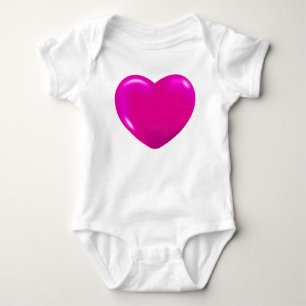 Red Heart Post It Notes Baby Strampler