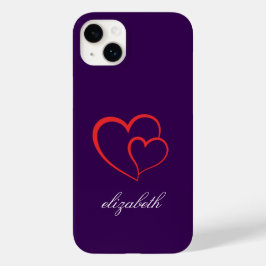 red heart shape colorful background personalized  Case-Mate iPhone 14 plus hülle