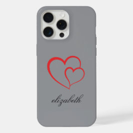 red heart shape colorful background personalized  iPhone 15 pro max hülle