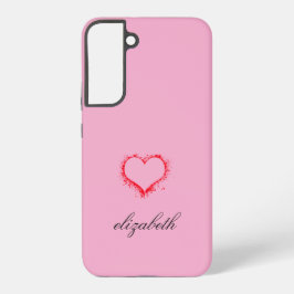 red heart shape colorful background personalized  samsung galaxy hülle
