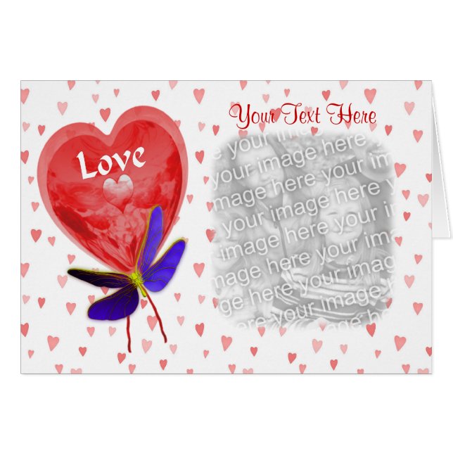 Red Heart Shaped Liebe Ballon Foto (Vorderseite (Horizontal))