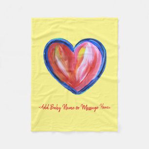 Red Heart Soft Fleece Custom Baby Blankes
