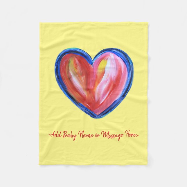 Red Heart Soft Fleece Custom Baby Blankes (Vorderseite)