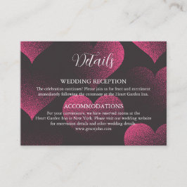 Red Heart Theme Wedding Details Enclosure Cards Begleitkarte