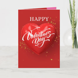 Red Heart Valentine Card Feiertagskarte