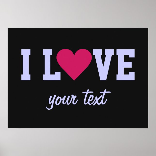 Red Heart Valentine Custom Poster (Vorne)